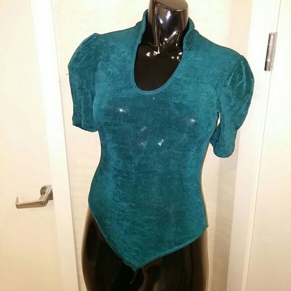 Green glitter body suit.  - Picture 1 of 2